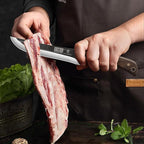 HOSHANHO Butcher Knife Set, Hand Forged Butcher Chef Knife Set with Roll Bag, Sharp Meat Cleaver Knife & Bone Chopper Knives & Fillet Knives for Home & Camping & BBQ Gift for Men