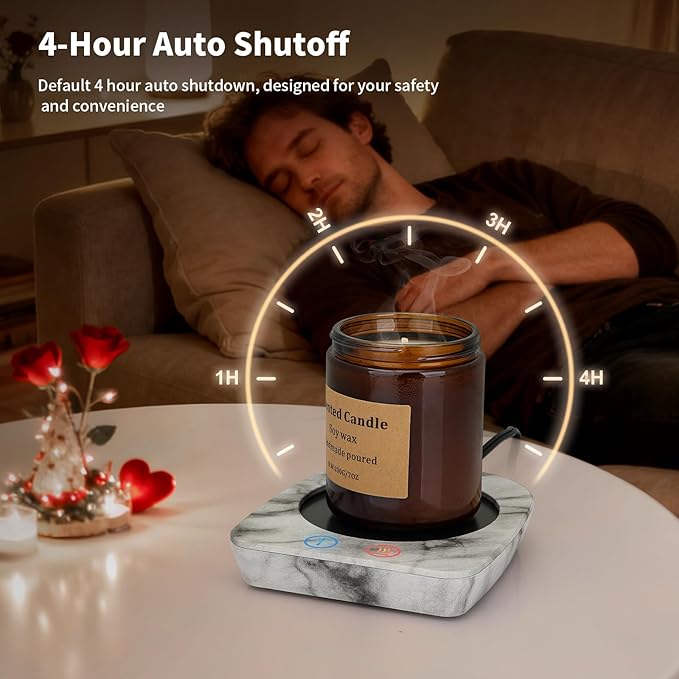 VOBAGA Coffee Mug Warmer with 3-Temp Settings, Coffee Cup Warmer with Auto Shut Off, Smart Mug Warmer for Travel Office Desk Candle, Coffee Warmer for Coffee Gifts Coffee Accessories for Women Men