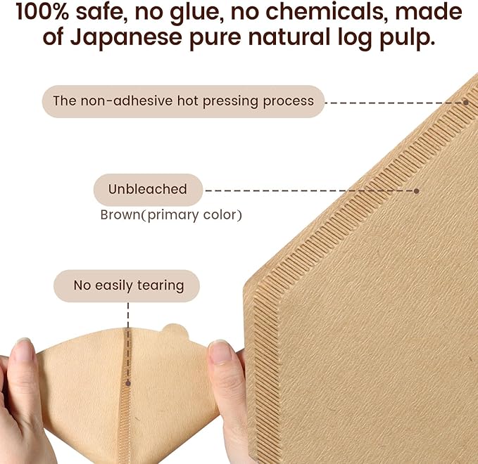 160 Count Cone Coffee Filters #4, Unbleached 04 Coffee Filters 8-12 Cup, Disposable Natural Paper Filters, No.4 Cone Filters For Ninja, Pour Over and Drip Coffee Maker