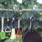 12-Pack 4.2 Inches Black Antistatic coating Steel S hook Cookware Universal Pot Rack Hooks Sturdy Hanging Hooks - Multiple uses for Kitchenware, Pots, Utensils, Plants, Towels