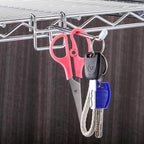 8 Pcs Accessory Hooks for Wire Shelving with Rubber Cover Heavy Duty Metal Hooks for Hanging Kitchen Utensils Wire Shelf Accessories Room Organization (Silver)