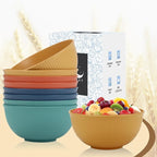 PYRMONT 26 OZ Plastic Soup Bowls - Set of 8 Unbreakable Kids Bowls, Dishwasher & Microwave Safe, BPA-Free