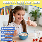 Wheat Straw Bowls, Unbreakable Small Bowls Set of 6, 10 OZ Mini Dessert Bowls for Ice Cream, Snack, Yogurt and Fruits, Microwave & Dishwasher Safe Small Bowl, Multi