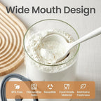 Extra-Large Glass Flour and Sugar Storage Containers with Airtight Lids,1-Gallon(135ozx2) Big Glass Food Canister Jars with Lid,Kitchen Organization Jar Perfect for Cookies,Cereal and Eggs