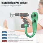 15 Pcs Black Wall Mounted Coat Hooks, Hanger Hook with 30 Pieces Screws for Towel, Key, Robe, Scarf, Bag, Cap, Coffee Cup, Mugs（Green）