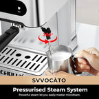 CHULUX Svvocàto Hot & Cool Espresso Machine, 20 Bar Italian Pump, Professional Coffee Machine for Home Latte Cappuccino Espresso Maker, Full Color Touch Panel