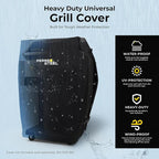 Permasteel 3-Burner Propane Gas Grill, 30,000 BTUs BBQ Grill with Cast Iron Grates, Foldable Side Tables & Tool Hooks, Outdoor Grill, Azure