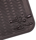 Silicone Dish Drying Mat for Multiple Usage,Easy clean,Eco-friendly,Heat-resistant Silicone Mat for Kitchen Counter or Sink,Refrigerator or Drawer Liner Coffee 2XL 24 inches x 18 inches