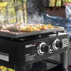 Royal Gourmet GB2000N 2 Burner Propane Gas Griddle, 23 Inch Flat Top Grill with 450 Sq. In. Cooking Area for Backyard and Tailgating, Black