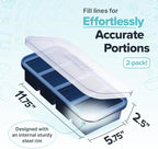 Souper Cubes 1 Cup Silicone Freezer Molds - Soup Cubes Perfect for Storing Broth, Rice, Leftovers and More - Silicone Freezer Trays with Lids for Meal Prep - Blueberry - 1-Pack