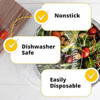 IDL Packaging 9" Round Aluminum Foil Pans with Dome Lids (Pack of 25) - Disposable Aluminum Container with Clear Plastic Lids - Great for Baking, Cooking, Serving