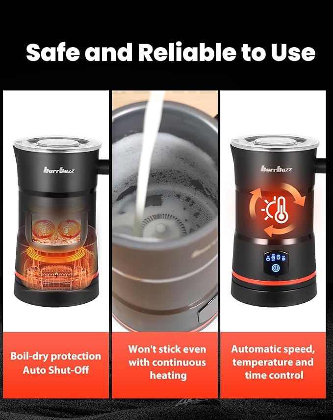 FB2 Pro Milk/Oat Milk Frother Hot Cold, Larger Capacity, Performance foam for Latte & Cappuccino, Makes 8 Drinks, 4-in-1 Milk Foamer, Intelligent Temp & Speed Control Electric Milk Steamer, White