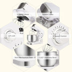 Kitchen in the box Stand Mixer,3.2Qt Mini Electric Food Mixer,6 Speeds Portable Lightweight Kitchen Mixer for Daily Use with Egg Whisk,Dough Hook,Flat Beater (White)