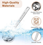 2Pcs 1/8 Cup Scoop, Stainless Steel 2 Tbsp Coffee Scoop with Long Handle,Suitable for Coffee Beans, Ground Coffee & Baking (30ml)