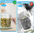 2 Pack Glass Pickle Jar with Strainer, 25oz Pickle Container With Pickle Holder Keeper Lifter, Pickle Storage Flip Jar with Leak Proof Airtight Lid for Olives, Gherkins, Sliced Pickles