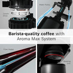 Bosch 500 Series Fully Automatic Espresso and Coffee Machine – Touch Control Panel, Milk Hose, Ceramic Grinder, Uses Beans & Ground Coffee, 9 One-Touch Drinks, in Black TPU40109