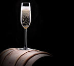 Champagne Glasses | Made in Europe | Set of 4 | Sheer Rim | 7 Fl. Oz. | 100% Lead-Free Crystal | Clear Sparkling Champagne Flutes | Perfect for Special Occasions | Gift Idea