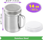 CUSINIUM Large Powdered Sugar Shaker Duster - With Handle - Cinnamon Shaker For Coffee Bar- Fine Mesh Dredge - 14 ounce | Style: Fine