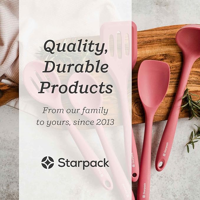 Starpack 'Stir & Serve' Silicone Cooking Utensils Set (5 Pcs) - Kitchen Utensils Set Heat Resistant to 600°F - Kitchen Utensils for Nonstick Cookware - Silicone Utensil Set for Mixing & Cooking