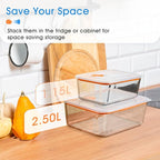 NUTRIUPS 2.6QT Deep Glass Baking Dish with Lid,（9×7in ）Deep Rectangular Glass Baking Dish for Oven