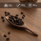 Black Walnut Coffee Scoop for Ground Coffee, Loose Tea & Bath Salts, 1 Tablespoon/15ml, Multi-Purpose Kitchen Scooping Tool for Jars, Canisters & Coffee Brewing Accessories(1pcs)