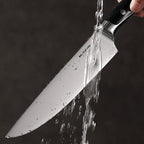 6-Piece Knife Block Sets，Stainless Steel Kitchen Knife Set with Block – High Carbon Black Knives, Dishwasher Safe，Holiday Gift