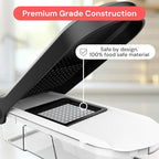 Fullstar Mandoline Slicer for Kitchen - Vegetable Chopper, Onion Potato Food Veggie Fruit Slicer and Cutter with Container, Kitchen Gadgets & Accessories, Home Essentials (6-in-1, White/Black)