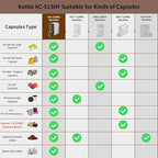 KOTLIE 5in1 Espresso Machine, Single Serve Coffee Maker for NES* Original/KEU* K*cup/D*olce G*usto/Ground Coffee/illy 44mm ESE, Cold&Hot Brew, Level 7 watervolume, 19Bar, 1450W Coffee Machine