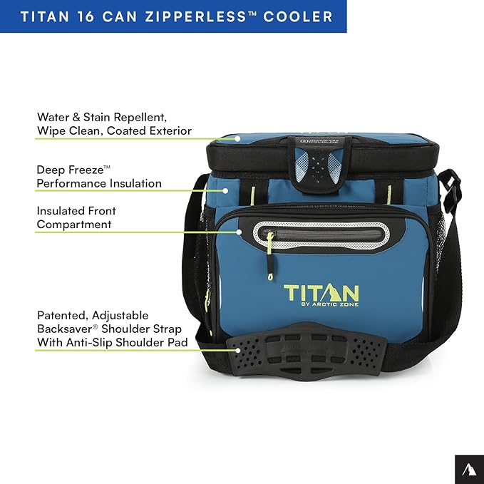 Titan by Arctic Zone 30 Can Zipperless Soft Cooler with HardBody Liner