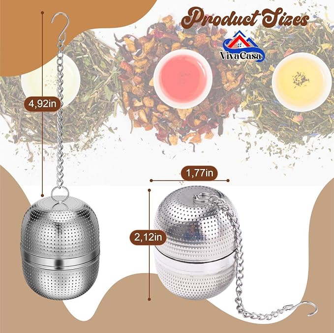 Reusable Pour Over Coffee Filter & Tea Infuser Set – Stainless Steel Cone Dripper & Loose Leaf Tea Ball – Eco-Friendly, Ideal for French Press, Cold Brew & More