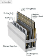 Caraway Nonstick Ceramic Bakeware Set (5 Pieces) - Baking Sheets, Assorted Baking Pans & Storage - Aluminized Steel Body - Non Toxic, PTFE & PFOA Free - Black