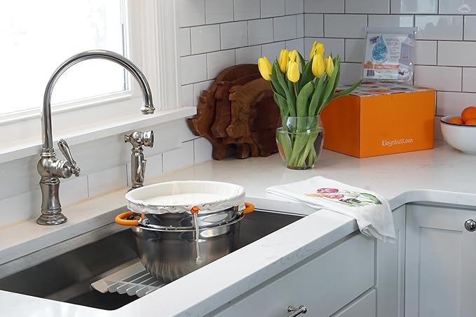 Greek Yogurt Strainer Pouch, Organic Cotton (16"X9") / Reusable Cheesecloth Alternative