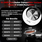 IKAPE 53.3MM Newly Upgrade Espresso Coffee Distributor, Coffee Dual-Bearing & High-Speed Distribution Tools, Adaptive Height Coffee Tamper Leveler for 54mm Portafilters