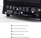 Panasonic FlashXpress Toaster Oven Countertop, 4-Slice Compact Size with Double Infrared Heating, 6 Auto Cook Options and Precise Temperature Control, 1300W - NB-G110P-K (Black)