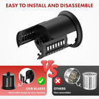 Cheese Grater Attachment for Kitchenaid Stand Mixer - with 5 Blades, Vegetable Shredder, Cheese Grater, Salad Maker, Food Slicers Chopper Grinding Powder