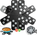 Dual-Use Silicone Pan Protectors for Stacking & Trivets for Hot Dishes | Silicone Trivet Mat | Perfect for Pot and Pan Protectors | 2-Pack Medium (12.5in) Cookware Protectors (M2-BLK/Grey)