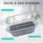 To encounter 65 Pieces Silicone Baking Pans Set, Metal Framed Silicone Tube Cake Pans, Nonstick Fluted Loaf Pans for Muffin, Cake, Bread, with Measuring Cups and Spoons Set, Light Grey