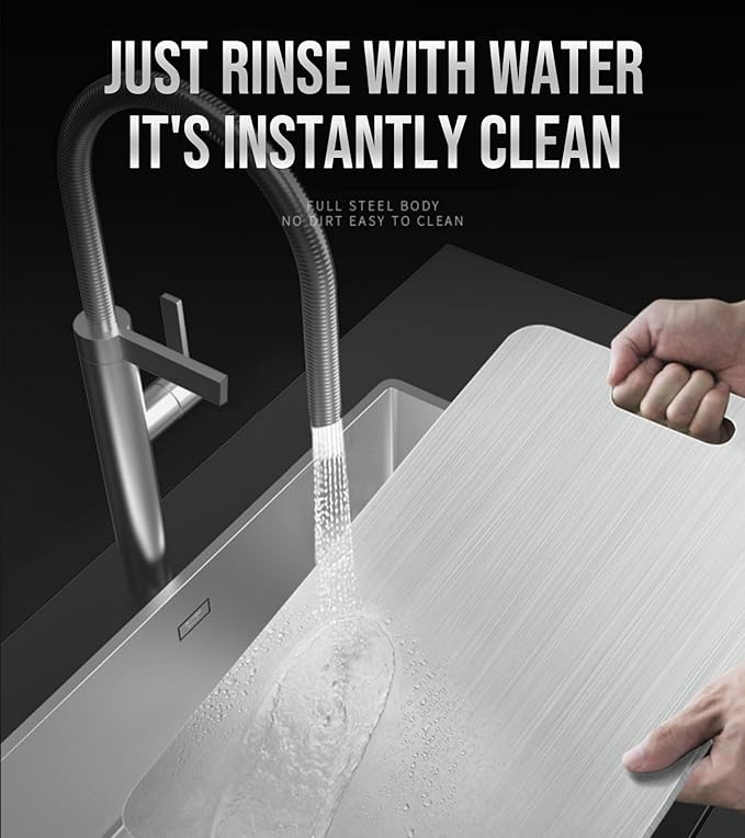 Titanium Cutting Board - 2025 New titanium cutting boards for kitchen,Double-Sided Food Grade Cutting Board,Chopping Board Cutting Mat for Meat Fruit & Vegetable-1 pc.Small (11.41x7.67in)