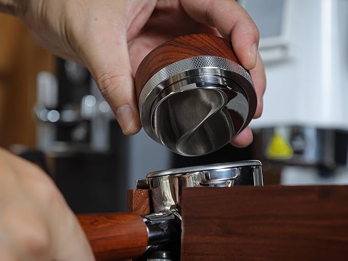 54mm Breville Espresso Accessories Set – Premium Rosewood Organizer Box, Calibrated Tamper, Adjustable Coffee Distributor, WDT Puck Prep Tool & Scale with Timer