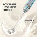 Zulay Kitchen Milk Frother Handheld with 2 Duracell AA Batteries – Electric Drink Mixer for Coffee, Lattes, Cappuccinos, Matcha & Hot Chocolate – Portable Foam Maker & Coffee Bar Accessory