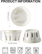 Gomakren Fruit Bowl with Holes, Ceramic Berry Basket Set of 2, 5.8 Inch Round Fruit Basket for Kitchen, Berry Containers Colander - Farmhouse Kitchen Decor, White