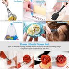 Aluminum Alloy Revolving Cake Stand & Carrier - 268PCS Kit with 54 Piping Tips, Acrylic Cake Discs, Various Spatulas