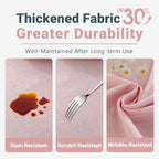 Laolitou Table Cloth Rectangle Linen Waterproof Textured Light Pink Tablecloth, Washable Wrinkle Free Spill Proof Fabric Tablecloths for Dining Table Farmhouse Kitchen Holiday, 60x120 Inch