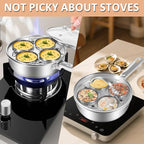 Modern Innovations Egg Poacher Pan for Poached Eggs, Nonstick Cups Poached Maker Pan, Stainless Steel Easy Cooker, Poaching Eggs Benedict Maker