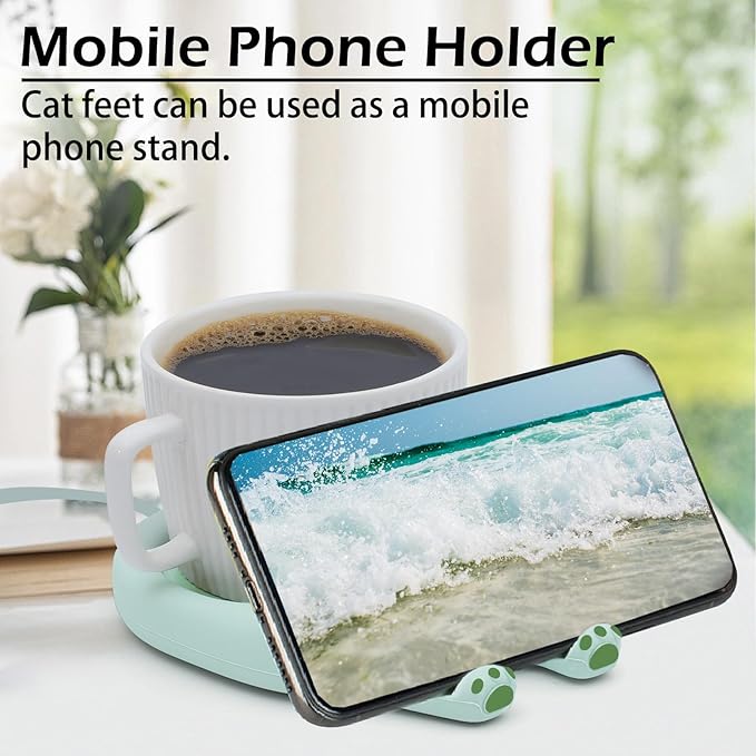 PUSEE Mug Warmer,Coffee Warmer for Desk Candle Warmer Auto Shut Off,Coffee Cup Warmer with 3 Temp Settings,Electric Beverage Warmer Plate for Coffee,Tea,Water Milk and Cocoa(Not Include Cup)