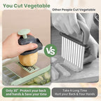 Vegetable Slicer and Chopper with Large Container Multifunction Mandoline Slicer Cutter with 10 Blades Food Chopper for Onion Potato