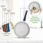 NutriChef 14-Piece Navy Blue Nonstick Cookware Set - Durable Pots and Pans Set with Lids & Utensils, Compatible with All Cooktops