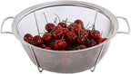 Stainless Steel Mesh Colander Strainer Basket, 4 Quart Fine Mesh Net Colander with Heavy Duty Handles & Wide Rim & Resting Feet for Strain, Drain, Rinse, Fry, Steam or Cook Vegetables & Pasta