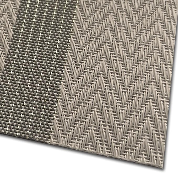 PIGCHCY Placemats Set of 4, Luxurious Elegant Placemats Non-Slip Washable Durable Table Mats for Home/Dining Room Decoration (Light Brown,18 X 12 inches)