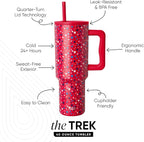 Simple Modern 4th of July 40 oz Trek Tumbler with Handle and Straw Lid | Cup Holder Friendly Insulated Stainless Steel Travel Mug | Star Speckled Banner
